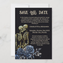 Mariage gothique squelette