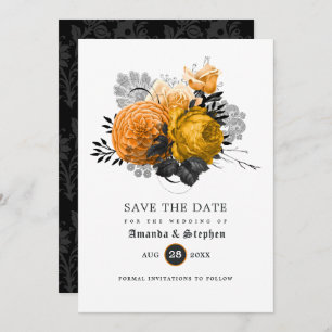 Save The Date Mariage gothique vintage Enregistrer La Date