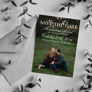 Save The Date Mariage gothique Wicked Script Overlay
