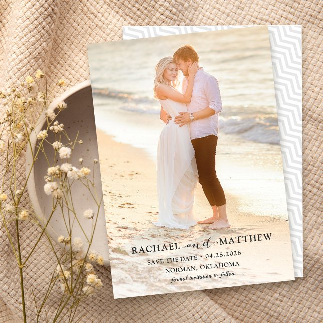 Save The Date Mariage Gray Simplement Design Enregistrer La Date (Créateur téléchargé)