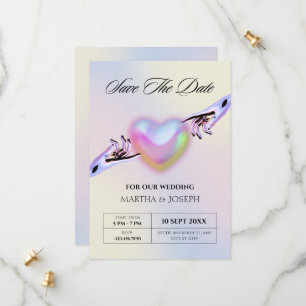 Save The Date Mariage Grunge y2k