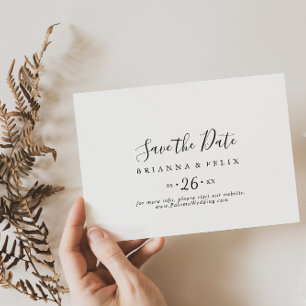 Save The Date Mariage horizontal minimaliste simple