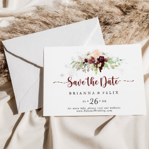 Save The Date Mariage horizontal simple couleur classique