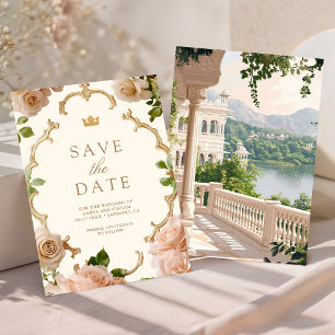 Save The Date Mariage indien au palais royal du lac de Rajasthan