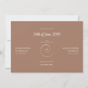 Save The Date Mariage Intemporel Minimaliste Ampersand Mocha Mou