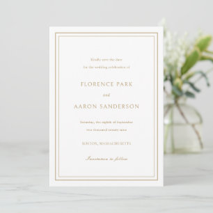 Save The Date Mariage Intemporel Or Traditionnel