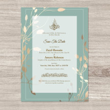 Mariage islamique | Vert sauge & Or