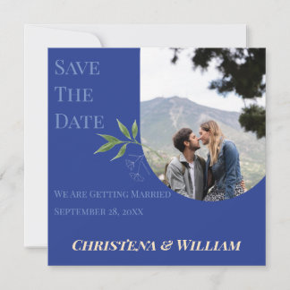 Save The Date Mariage Jardin Bleu Enchanté, Sauvegarder la Date