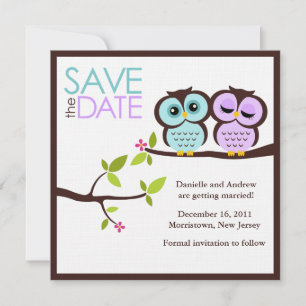 Save The Date Mariage Lavender et Mint Ows