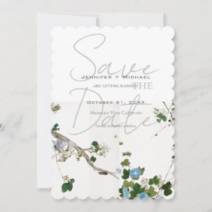 Save The Date Mariage mariage Calligraphie minimaliste Florale
