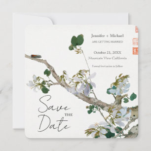 Save The Date Mariage mariage Calligraphie minimaliste Florale