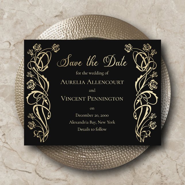 Save The Date Mariage médiéval des Roses royaux Enregistrer la d (Créateur téléchargé)