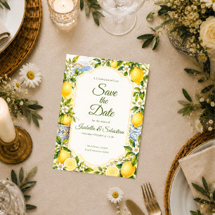 Save The Date Mariage Méditerranéen Romantique
