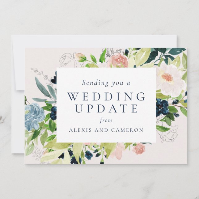 Save The Date Mariage mettre à jour floral broché modifier la ca (Devant)