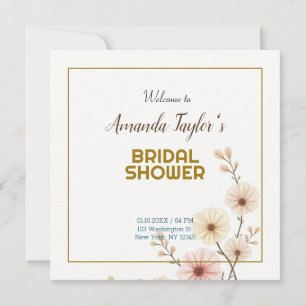 Save The Date Mariage minimaliste couleur or blanc