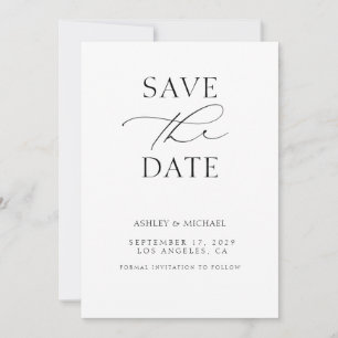 Save The Date Mariage minimaliste de typographie moderne