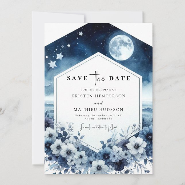 Save The Date Mariage minimaliste élégant (Devant)