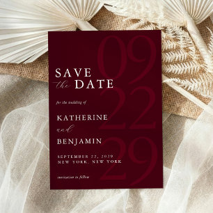 Save The Date Mariage Minimaliste Moderne Bourgogne