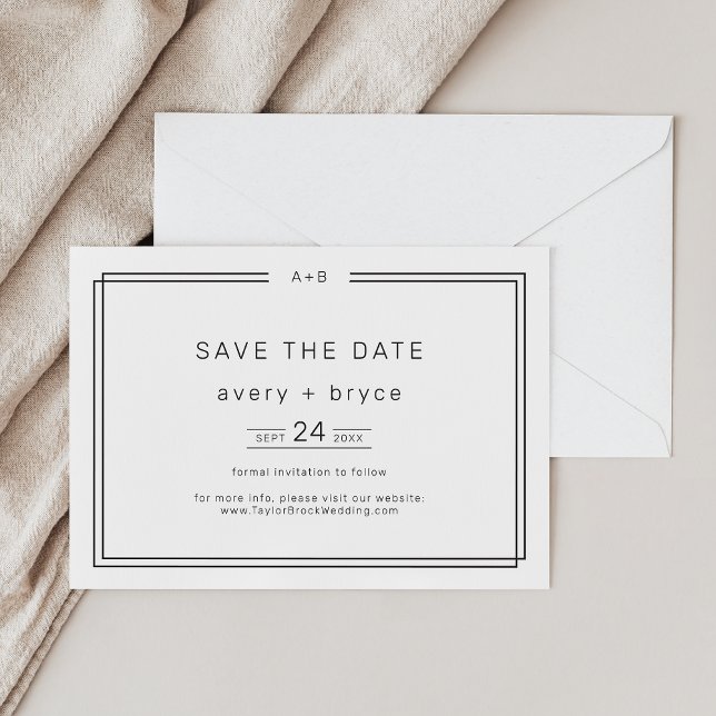 Save The Date Mariage minimaliste moderne Enregistrer la date /  (Modern Minimalist Wedding Save the Date / AVERY)