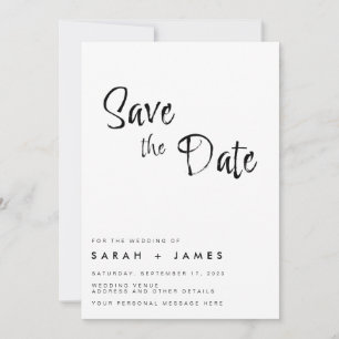 Save The Date Mariage minimaliste moderne Enregistrer la date In