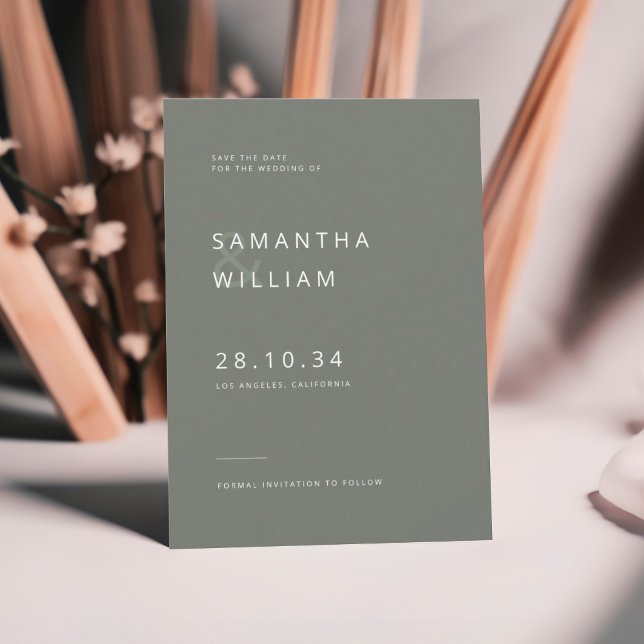 Save The Date Mariage minimaliste moderne & mariage élégant (Créateur téléchargé)