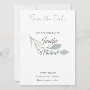 Save The Date Mariage Minimaliste Moderne Simple Calligraphie