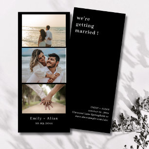 Save The Date Mariage minimaliste Photo de la bande cadre élégan
