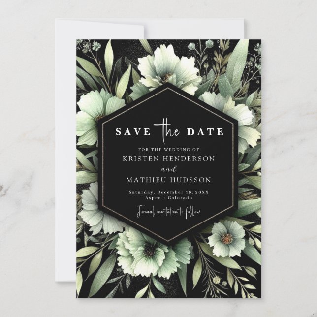 Save The Date Mariage minimaliste romantique personnalisé (Devant)