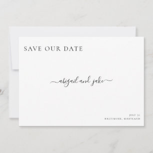 Save The Date Mariage minimaliste simple Élégant Sauvez notre da