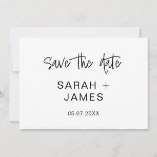 Save The Date Mariage minimaliste simple Sauvegarder la date Inv