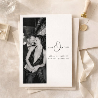 Save The Date Mariage Minimaliste Vieille Fortune Photo Faire-Pa