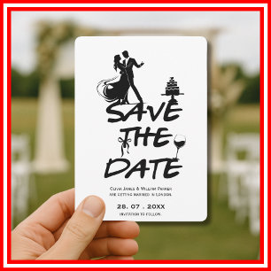 Save The Date Mariage minimaliste Whimsical fougueux tiré à la m