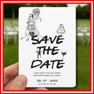 Save The Date Mariage minimaliste Whimsical fougueux tiré à la m