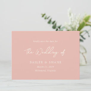 Save The Date Mariage Moderne aux Pêches Simples