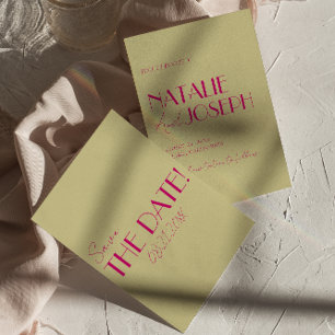 Save The Date Mariage moderne coloré brillant Whimsical Retro
