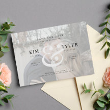 Mariage moderne élégant avec photo personnalisée s