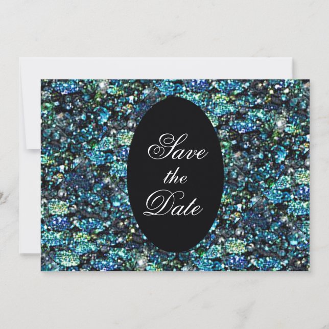Save The Date Mariage moderne élégant Peacock / Maison de Grosch (Devant)