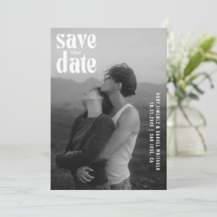 Save The Date Mariage Moderne en Photo Rubis
