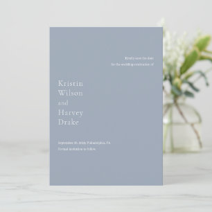Save The Date Mariage moderne et élégant, bleu outresque