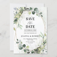 Mariage Moderne Géométrique à la Sauge d'Eucalyptu