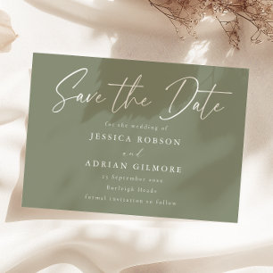 Save The Date Mariage moderne minimaliste de taille simple
