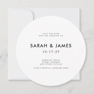 Save The Date Mariage moderne minimaliste Enregistrer la date In