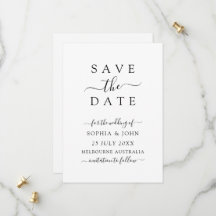 Mariage Moderne Minimaliste Épargnez la Date