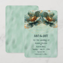 Mariage Moderne Minimaliste Or et Émeraude