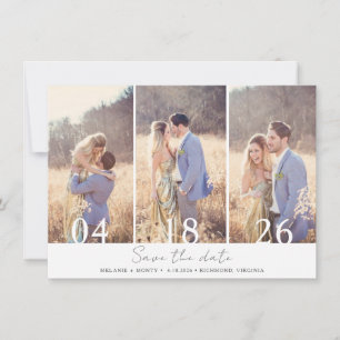 Save The Date Mariage moderne multi-photo Enregistrer la date