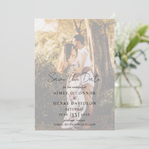 Save The Date Mariage Moderne Photo Écriture Rustique