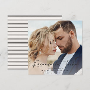 Save The Date Mariage moderne Réservez la Date crème noir Sauveg