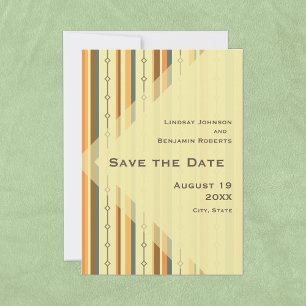 Save The Date Mariage moderne rétro du milieu du siècle