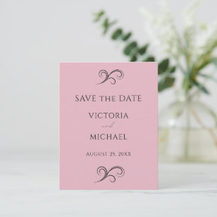 Save The Date Mariage moderne rose minimaliste