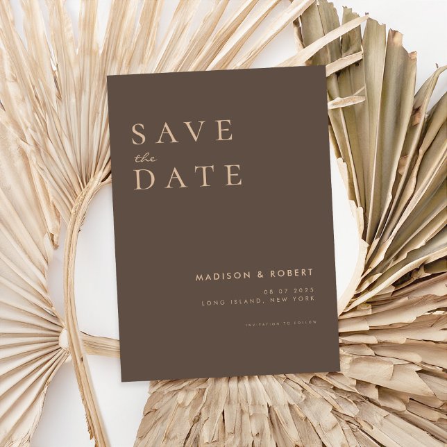 Save The Date Mariage moderne simple Enregistrer la date (Créateur téléchargé)
